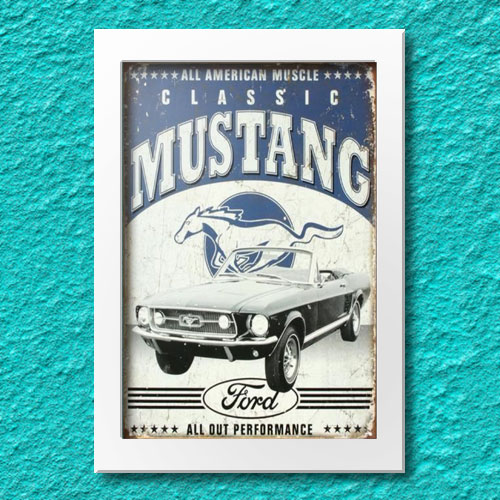 Quadrinho Decorativo - Classic Mustang